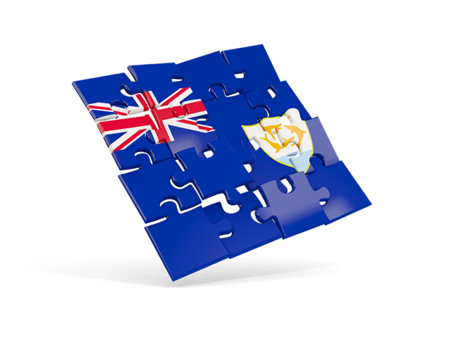 Square puzzle flag. Download flag icon of Anguilla at PNG format
