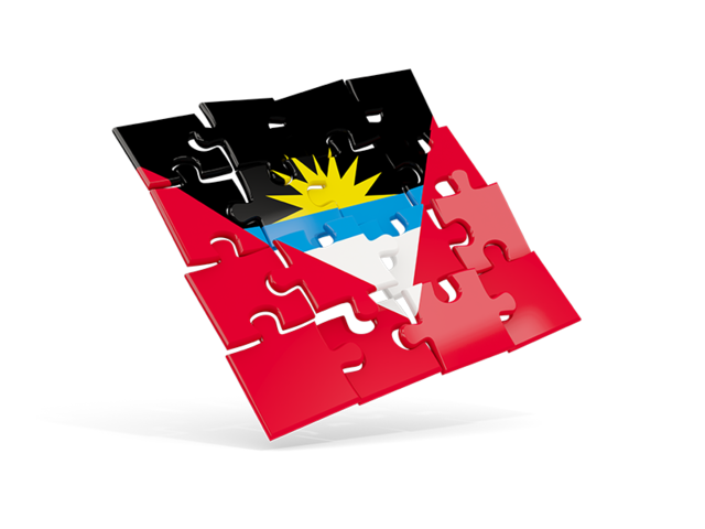 Square puzzle flag. Download flag icon of Antigua and Barbuda at PNG format