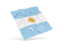 Argentina. Square puzzle flag. Download icon.