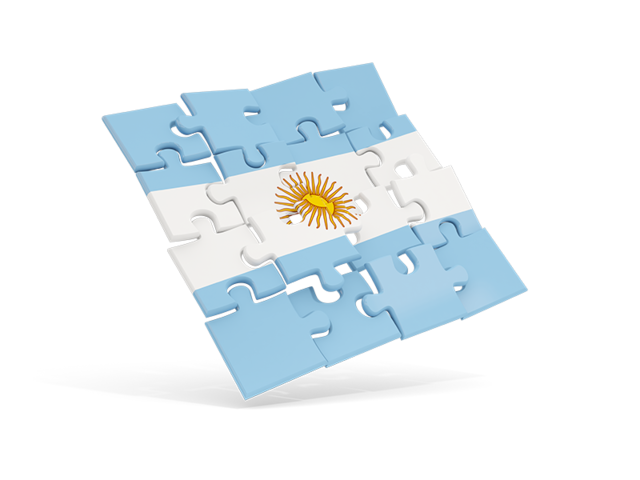 Square puzzle flag. Download flag icon of Argentina at PNG format