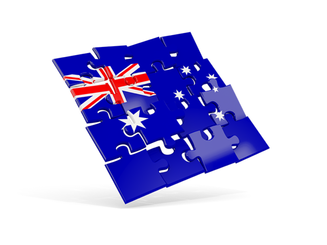 Square puzzle flag. Download flag icon of Australia at PNG format