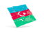 Azerbaijan. Square puzzle flag. Download icon.