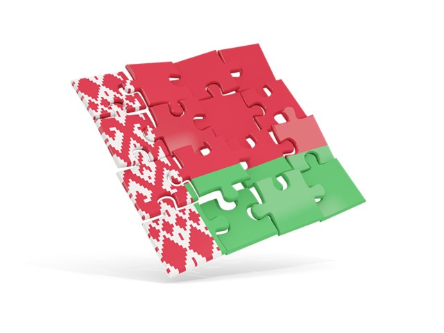 Square puzzle flag. Download flag icon of Belarus at PNG format
