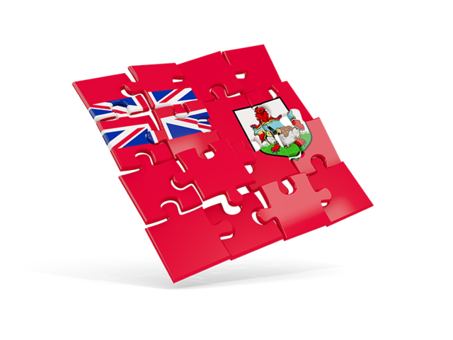 Square puzzle flag. Download flag icon of Bermuda at PNG format