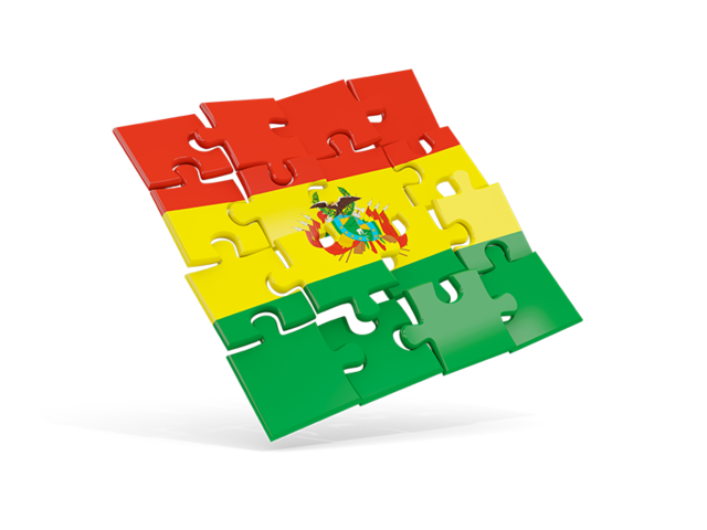 Square puzzle flag. Download flag icon of Bolivia at PNG format