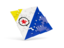 Bonaire. Square puzzle flag. Download icon.