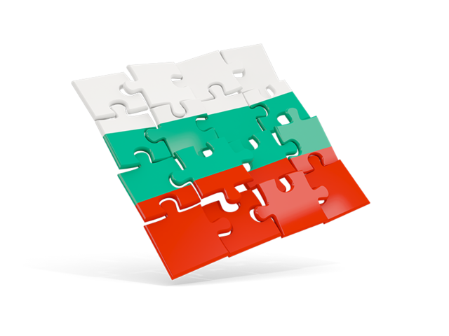Square puzzle flag. Download flag icon of Bulgaria at PNG format