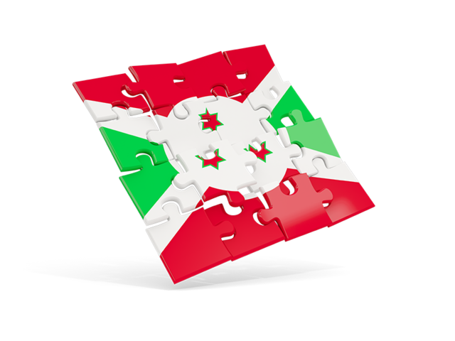 Square puzzle flag. Download flag icon of Burundi at PNG format