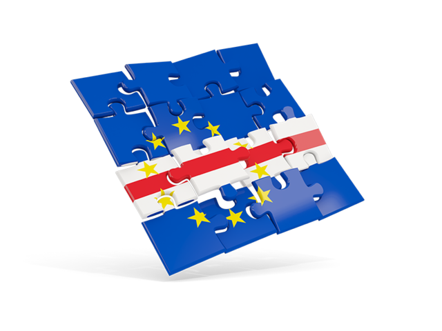 Square puzzle flag. Download flag icon of Cape Verde at PNG format