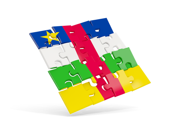 Square puzzle flag. Download flag icon of Central African Republic at PNG format