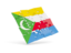 Comoros. Square puzzle flag. Download icon.