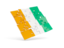 Cote d'Ivoire. Square puzzle flag. Download icon.