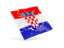 Croatia. Square puzzle flag. Download icon.