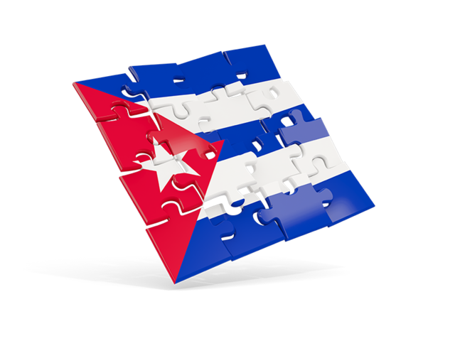 Square puzzle flag. Download flag icon of Cuba at PNG format