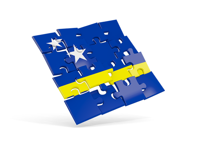 Square puzzle flag. Download flag icon of Curacao at PNG format