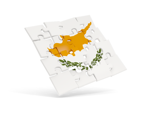 Square puzzle flag. Download flag icon of Cyprus at PNG format