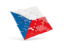 Czech Republic. Square puzzle flag. Download icon.