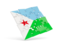 Djibouti. Square puzzle flag. Download icon.