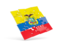 Ecuador. Square puzzle flag. Download icon.