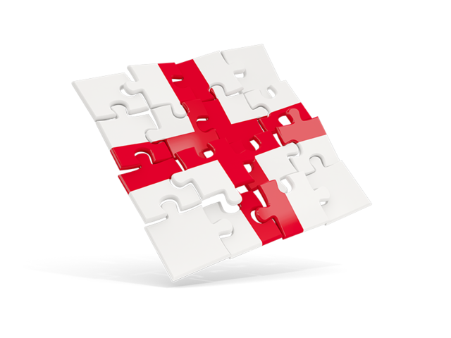 Square puzzle flag. Download flag icon of England at PNG format