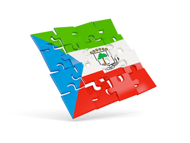 Square puzzle flag. Download flag icon of Equatorial Guinea at PNG format