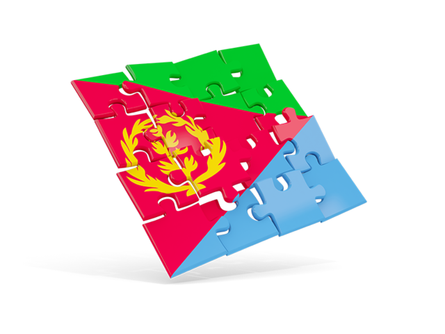 Square puzzle flag. Download flag icon of Eritrea at PNG format