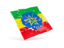 Ethiopia. Square puzzle flag. Download icon.