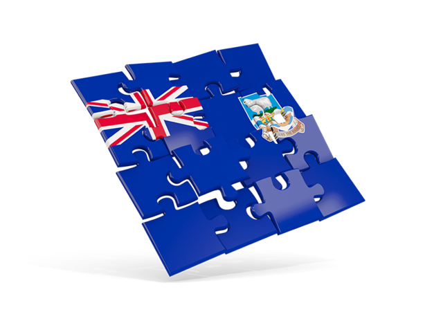 Square puzzle flag. Download flag icon of Falkland Islands at PNG format