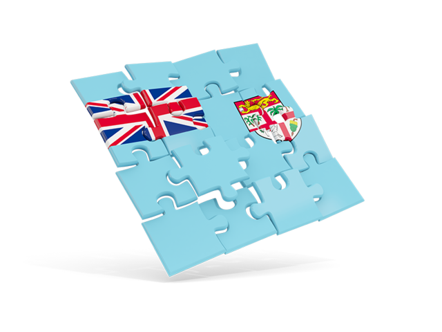 Square puzzle flag. Download flag icon of Fiji at PNG format