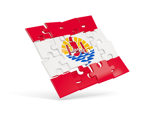 Square puzzle flag. Download flag icon of French Polynesia at PNG format