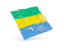 Gabon. Square puzzle flag. Download icon.