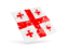 Georgia. Square puzzle flag. Download icon.