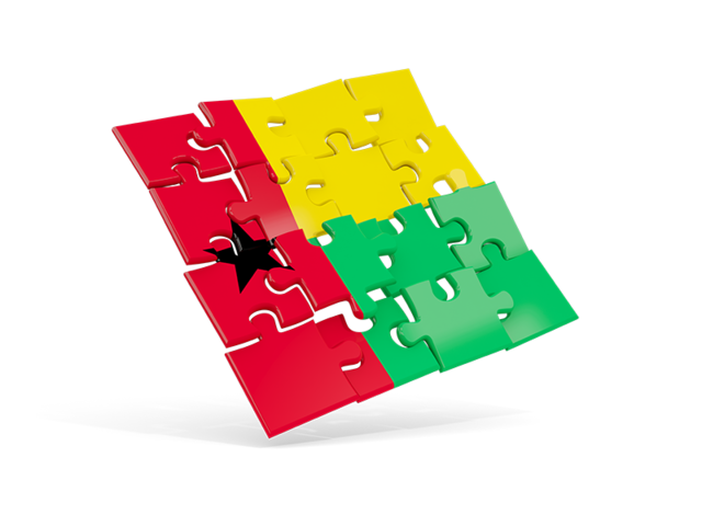 Square puzzle flag. Download flag icon of Guinea-Bissau at PNG format