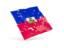 Haiti. Square puzzle flag. Download icon.