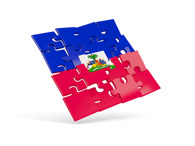 Квадратный флаг-пазл. Скачать флаг. Гаити