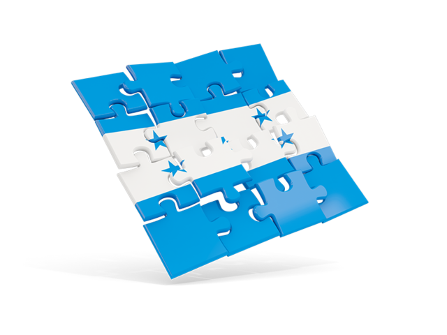 Square puzzle flag. Download flag icon of Honduras at PNG format