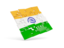 India. Square puzzle flag. Download icon.