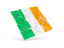 Ireland. Square puzzle flag. Download icon.