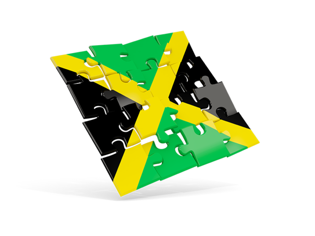 Square puzzle flag. Download flag icon of Jamaica at PNG format