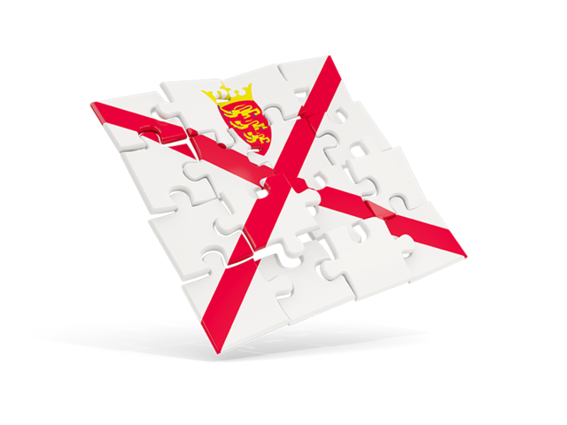 Square puzzle flag. Download flag icon of Jersey at PNG format