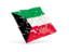 Kuwait. Square puzzle flag. Download icon.