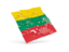 Lithuania. Square puzzle flag. Download icon.