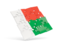Madagascar. Square puzzle flag. Download icon.