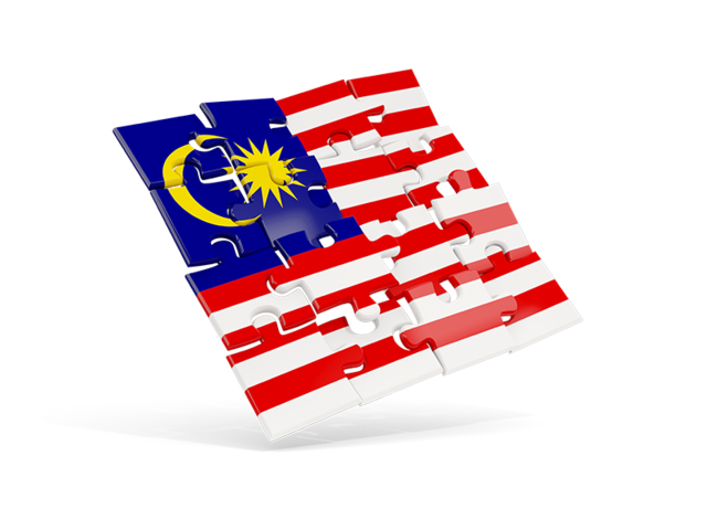 Квадратный флаг-пазл. Скачать флаг. Малайзия