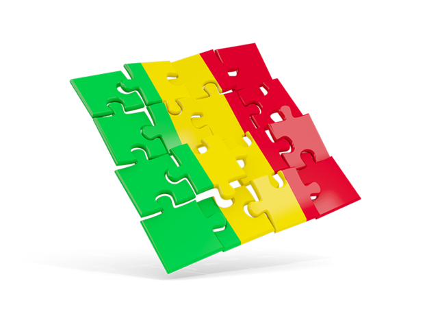 Square puzzle flag. Download flag icon of Mali at PNG format
