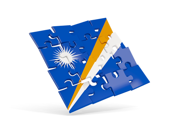 Square puzzle flag. Download flag icon of Marshall Islands at PNG format
