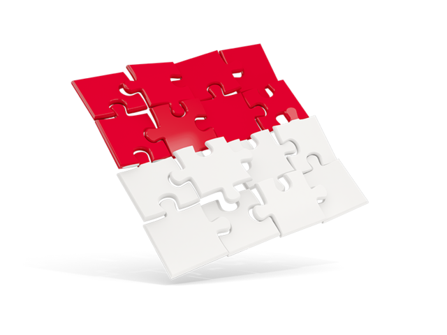 Square puzzle flag. Download flag icon of Monaco at PNG format