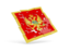 Montenegro. Square puzzle flag. Download icon.