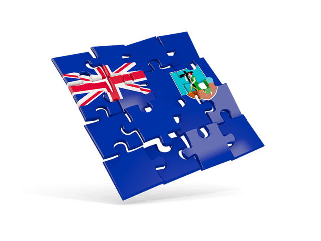 Square puzzle flag. Download flag icon of Montserrat at PNG format