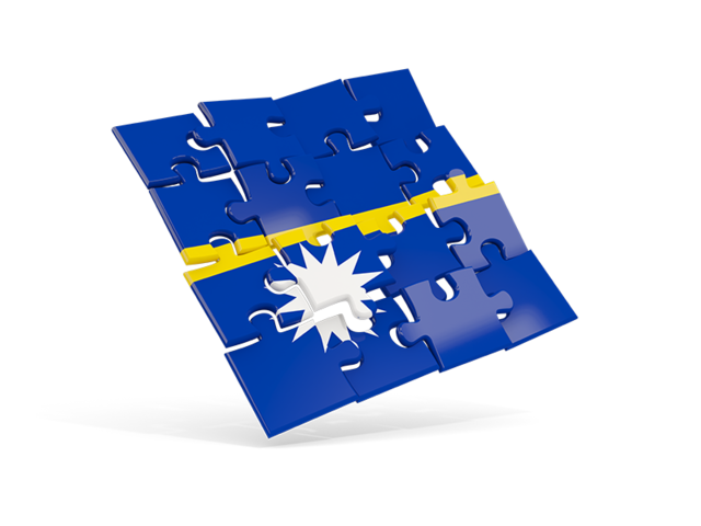 Square puzzle flag. Download flag icon of Nauru at PNG format